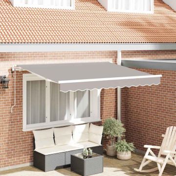 Tenda retrattile Grigio chiaro 250 x 200 cm Tessuto