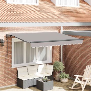 Tenda retrattile Grigio chiaro 250 x 200 cm Tessuto