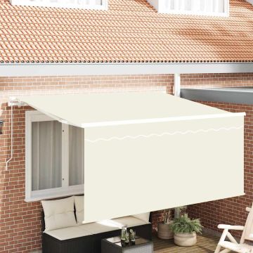 Tenda retrattile Crema 300 x 200 cm Poliestere e Alluminio