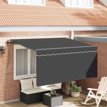 Tenda retrattile Antracite 300 x 200 cm Tessuto