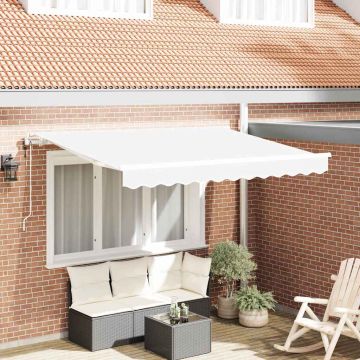 Tenda retrattile Bianco 300 x 200 cm Tessuto
