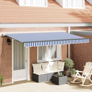Tenda retrattile Blu 350 x 200 cm Tessuto