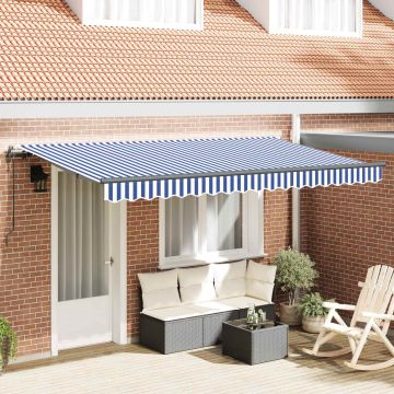 Tenda retrattile Blu 350 x 200 cm Tessuto