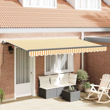 Tenda retrattile Giallo 350 x 200 cm Tessuto