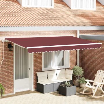 Tenda retrattile Borgogna 350 x 200 cm Tessuto