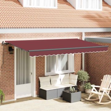 Tenda retrattile Borgogna 350 x 200 cm Tessuto