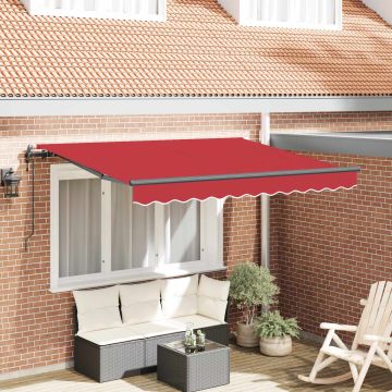 Tenda retrattile Rosso 350 x 200 cm Tessuto