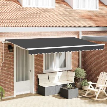 Tenda retrattile Antracite 400 x 200 cm Tessuto