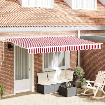 Tenda retrattile Rosso 400 x 200 cm Tessuto