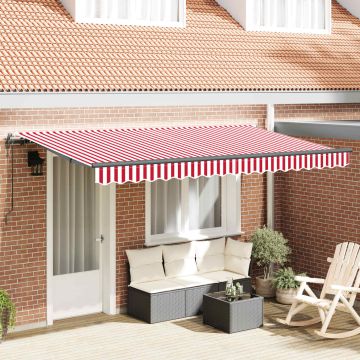 Tenda retrattile Rosso 400 x 200 cm Tessuto