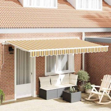Tenda retrattile Giallo 400 x 200 cm Tessuto