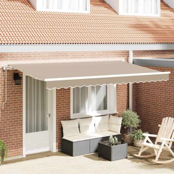 Tenda retrattile Beige 400 x 200 cm Tessuto