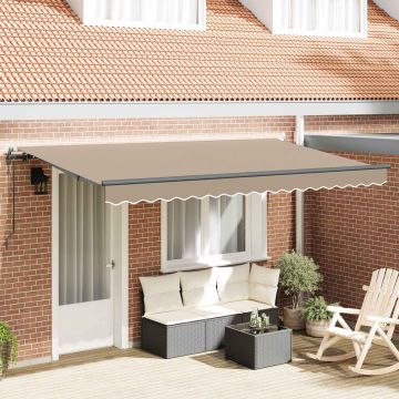 Tenda retrattile Beige 400 x 200 cm Tessuto