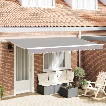 Tenda retrattile Grigio chiaro 400 x 200 cm Tessuto