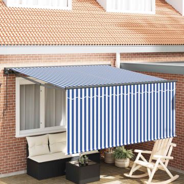 Tenda retrattile Blu e Bianco 300 x 250 cm