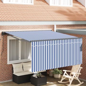 Tenda retrattile Blu e Bianco 300 x 250 cm