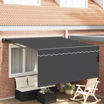 Tenda retrattile Antracite 300 x 250 cm Poliestere e Alluminio