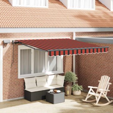 Tenda retrattile arancione e marrone 300 x 250 cm