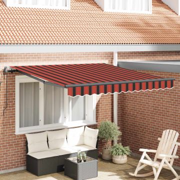 Tenda retrattile arancione e marrone 300 x 250 cm