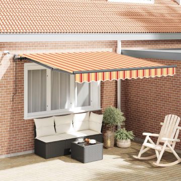 Tenda retrattile Giallo e Arancione 300 x 250 cm Poliestere