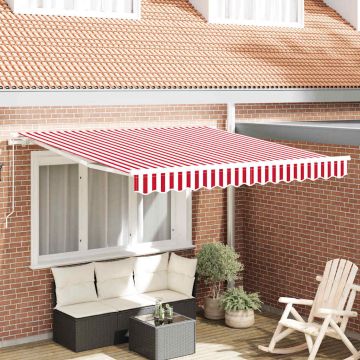 Tenda retrattile Rosso e Bianco 300 x 250 cm