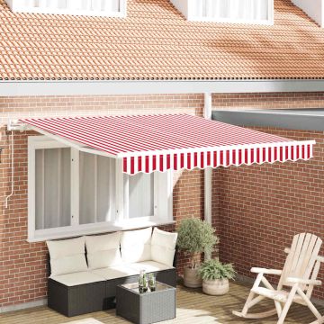 Tenda retrattile Rosso e Bianco 300 x 250 cm