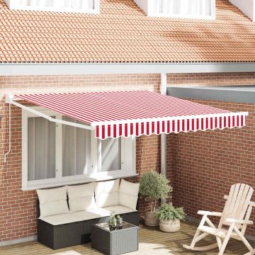 Tenda retrattile Rosso e Bianco 300 x 250 cm