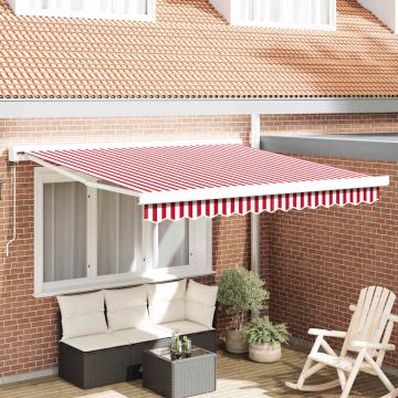 Tenda retrattile Rosso e Bianco 300 x 250 x 165 cm