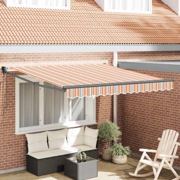 Tenda retrattile Multicolore 300 x 250 cm Poliestere e Metallo