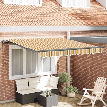 Tenda retrattile Multicolore 300 x 250 cm Tessuto e Alluminio