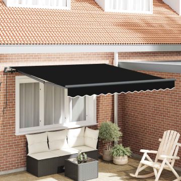 Tenda retrattile Nero 300 x 250 cm Poliestere e Alluminio