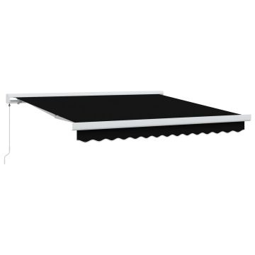 Tenda retrattile Nero 300 x 250 cm Tela e Alluminio