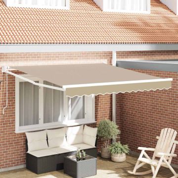 Tenda retrattile Beige 300 x 250 x 165 cm Poliestere e Metallo