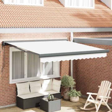 Tenda retrattile Bianco 300 x 250 x 165 cm Tessuto e Metallo