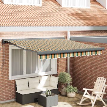 Tenda retrattile Verde e Giallo 300 x 250 x 165 cm