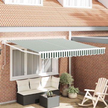 Tenda retrattile Verde e Bianco 300 x 250 x 165 cm