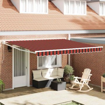 Tenda retrattile Rosso e Nero 350 x 250 x 165 cm
