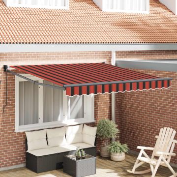 Tenda retrattile Rosso e Nero 350 x 250 x 165 cm