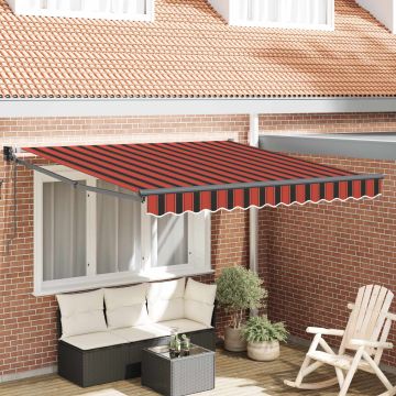 Tenda retrattile Rosso e Nero 350 x 250 x 165 cm