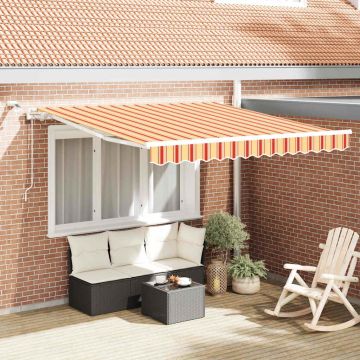 Tenda retrattile Giallo e Arancione 350 x 250 cm Poliestere