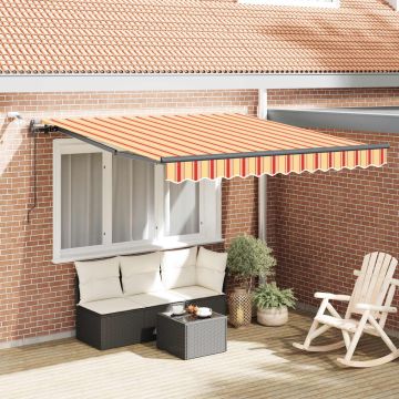 Tenda retrattile Giallo e Arancione 350 x 250 cm Poliestere