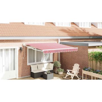 Tenda retrattile Rosso e Bianco 350 x 250 cm