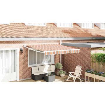 Tenda retrattile Multicolore 350 x 250 cm Poliestere e Metallo