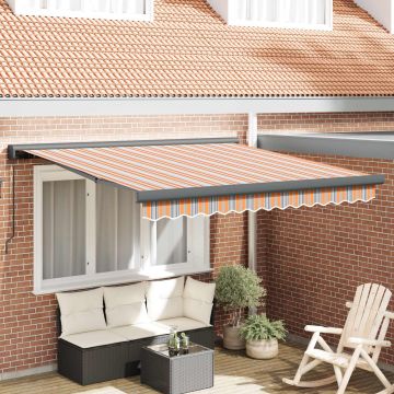 Tenda retrattile Multicolore 350 x 250 cm Tela e Alluminio