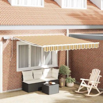 Tenda retrattile Multicolore 350 x 250 cm Tessuto e Alluminio