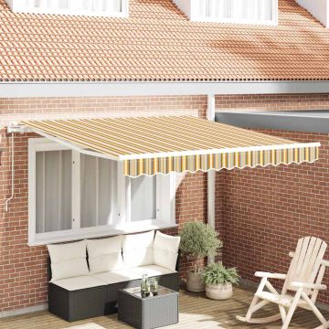 Tenda retrattile Multicolore 350 x 250 cm Tessuto e Alluminio