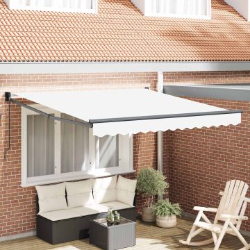 Tenda retrattile Bianco 350 x 250 cm