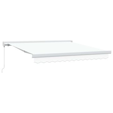 Tenda retrattile Bianco 350 x 250 cm Tela e Alluminio