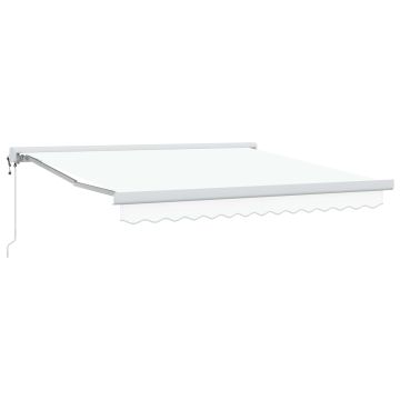 Tenda retrattile Bianco 350 x 250 x 165 cm Tessuto e Metallo