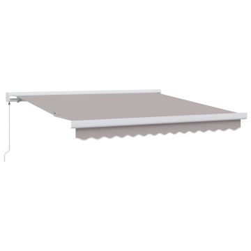 Tenda retrattile Grigio Chiaro 350 x 250 cm Tela e Alluminio